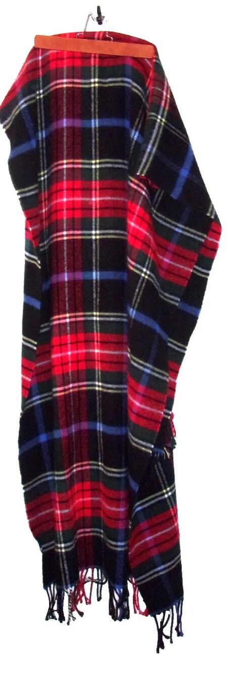 Mark & Graham Italian Blanket Scarf Shawl 30" X 90" Tartan Plaid